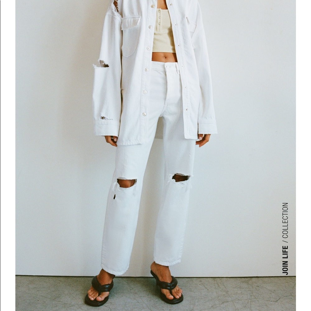 Zara white jeans size 6 (38) NWT